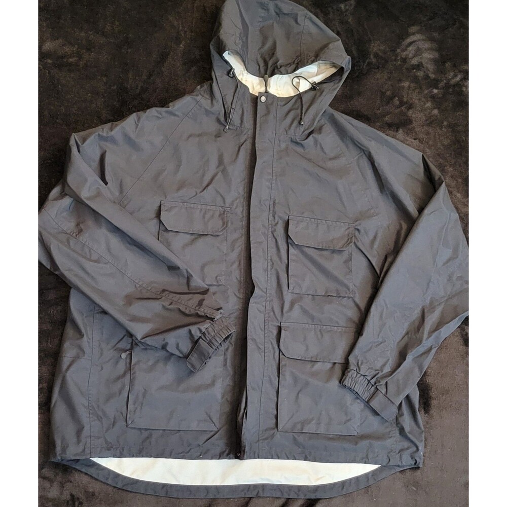 Duluth Trading Field Jacket Men's 3XL Black Waterproof Pockets Full Zip